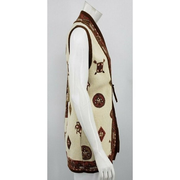 VTG Tricots St Raphael Country Shop Sweater Vest Small Indian Native American - Picture 3 of 7